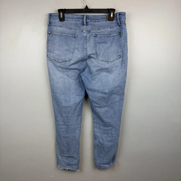 Judy Blue Jeans Womens 11/30 Light Wash High Rise Skinny Fit Button Fly Raw Hem - Picture 2 of 10